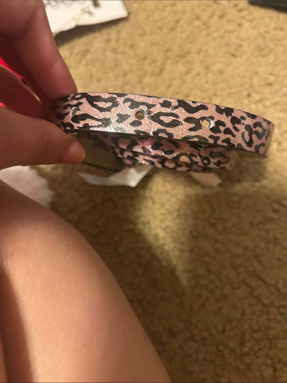 Pink Leopard Print Women's Belt - Stylish Animal Print Accessory